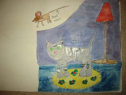 clare drapper's cat painting